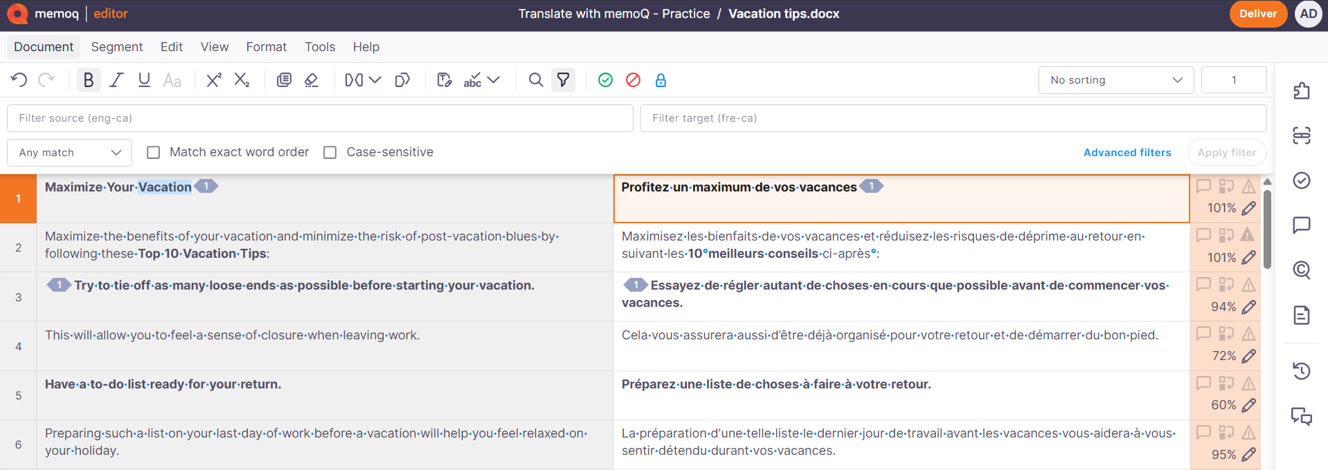 7_Corrections replicated in memoQ editor
