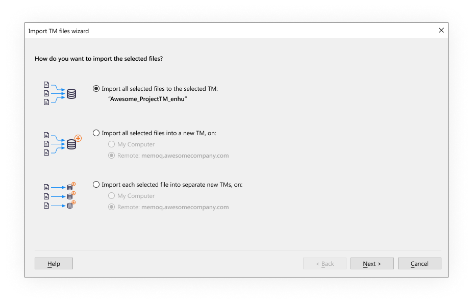 Import TM Wizard in memoQ