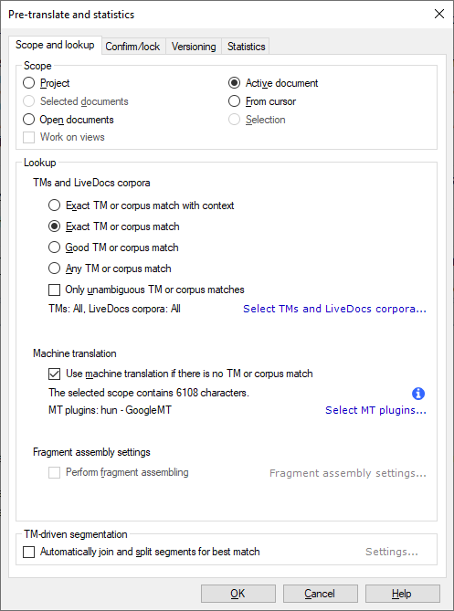 pretranslate-and-statistics